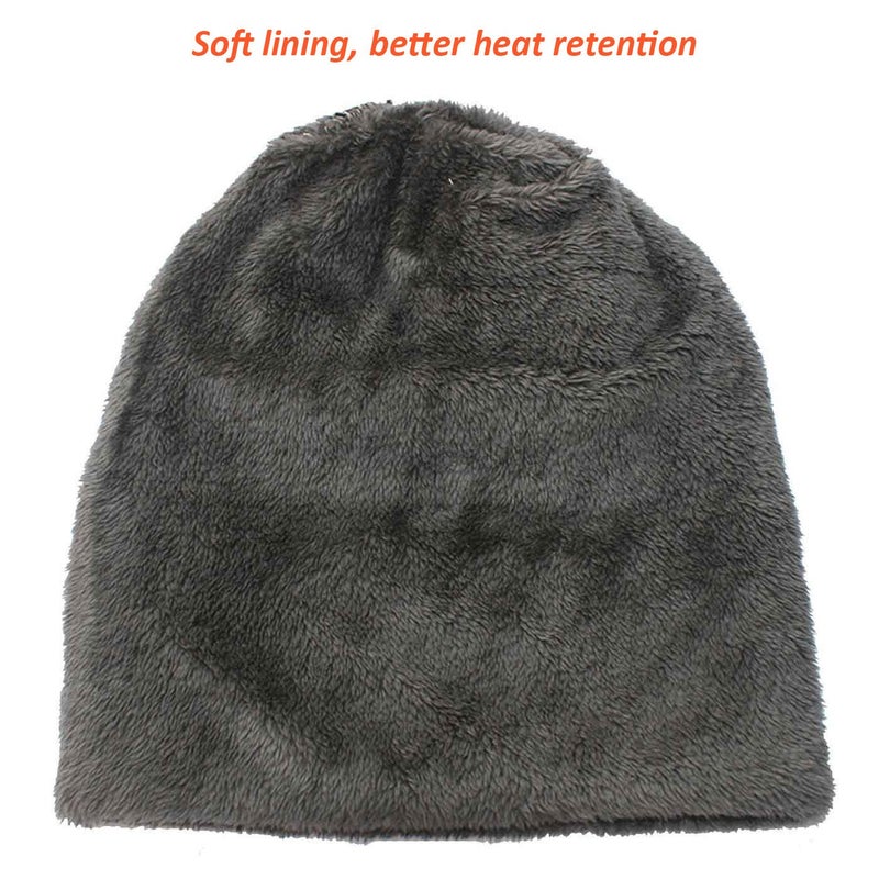 HINDAWI Winter Slouchy Beanie Gloves for Women Knit Warm Hats Skull Caps Touch Screen Mittens Black - Image 3